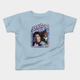 The Scoundrel (nebula background, original border) Kids T-Shirt